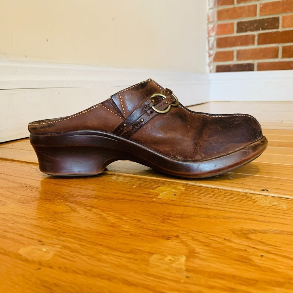Womens Ariat Leather Heeled Clogs Slides Mules  8.5 B - Picture 15 of 16
